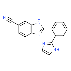 ChemSpider 2D Image | 2-[2-(1H-Imidazol-2-yl)phenyl]-1H-benzimidazole-6-carbonitrile | C17H11N5