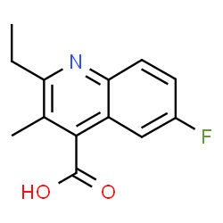 ChemSpider 2D Image | 2-Ethyl-6-fluoro-3-methyl-4-quinolinecarboxylic acid | C13H12FNO2
