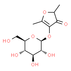 ChemSpider 2D Image | 4-(Î²-D-Glucopyranosyloxy)-2,5-dimethyl-3(2H)-furanone | C12H18O8