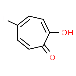 ChemSpider 2D Image | 2-Hydroxy-5-iodo-2,4,6-cycloheptatrien-1-one | C7H5IO2