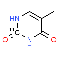 ChemSpider 2D Image | 5-Methyl-2,4(1H,3H)-(2-~11~C)pyrimidinedione | C411CH6N2O2