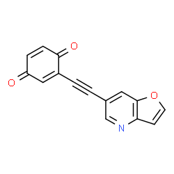 ChemSpider 2D Image | 2-(Furo[3,2-b]pyridin-6-ylethynyl)-1,4-benzoquinone | C15H7NO3