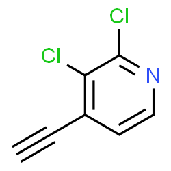 ChemSpider 2D Image | 2,3-Dichloro-4-ethynylpyridine | C7H3Cl2N