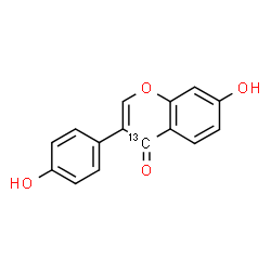 ChemSpider 2D Image | 7-Hydroxy-3-(4-hydroxyphenyl)(4-~13~C)-4H-chromen-4-one | C1413CH10O4