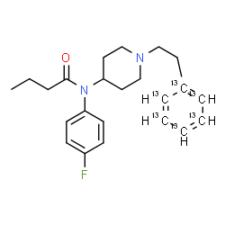 ChemSpider 2D Image | N-(4-Fluorophenyl)-N-{1-[2-(~13~C_6_)phenylethyl]-4-piperidinyl}butanamide | C1713C6H29FN2O