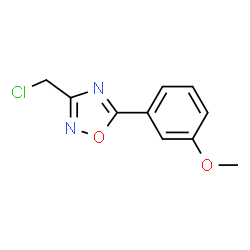 ChemSpider 2D Image | 3-Chloromethyl-5-(3-methoxyphenyl)-1,2,4-oxadiazole | C10H9ClN2O2