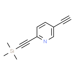 ChemSpider 2D Image | 5-Ethynyl-2-[(trimethylsilyl)ethynyl]pyridine | C12H13NSi
