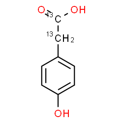 ChemSpider 2D Image | (4-Hydroxyphenyl)(~13~C_2_)acetic acid | C613C2H8O3