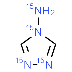 ChemSpider 2D Image | (~15~N_3_)-4H-1,2,4-Triazol-4-(~15~N)amine | C2H415N4