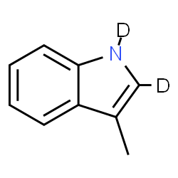ChemSpider 2D Image | 3-Methyl(1,2-~2~H_2_)-1H-indole | C9H7D2N