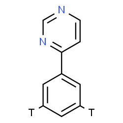 ChemSpider 2D Image | 4-[(3,5-~3~H_2_)Phenyl]pyrimidine | C10H6T2N2