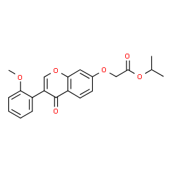 ChemSpider 2D Image | Isopropyl {[3-(2-methoxyphenyl)-4-oxo-4H-chromen-7-yl]oxy}acetate | C21H20O6